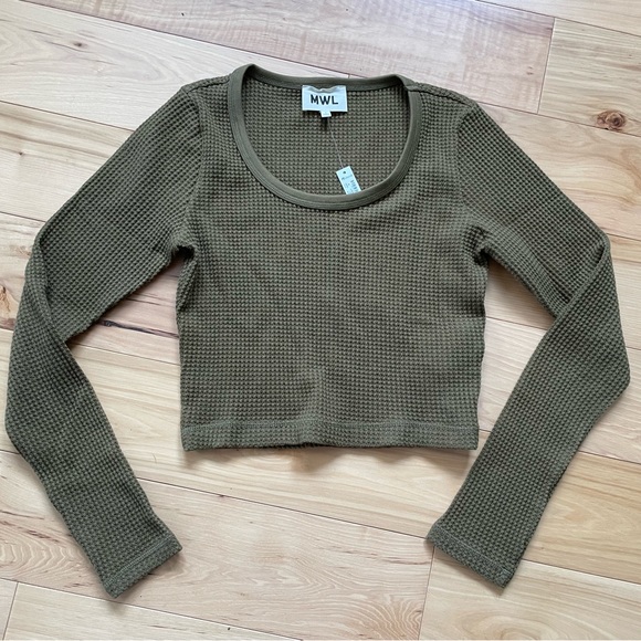 NWT Madewell waffle crop long sleeve - Picture 6 of 9